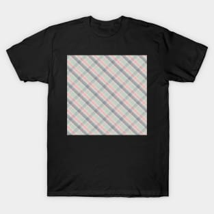 Pink green plaid T-Shirt